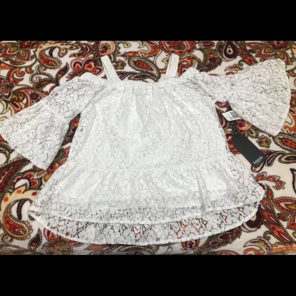 Kensie Jeans Woman White Lace Top Size Large